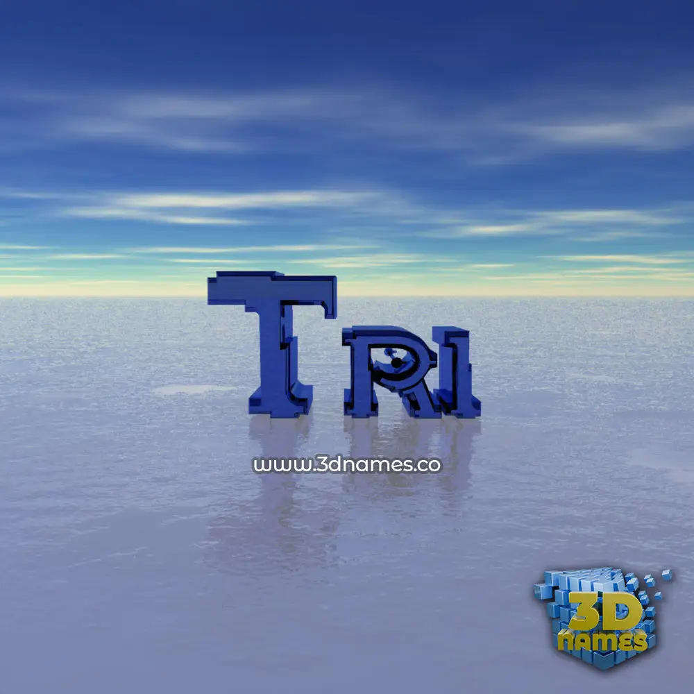 tri in Horizon style - 3D name wallpaper