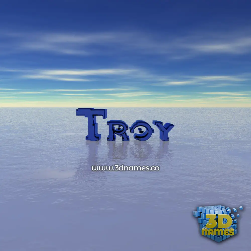 troy in Horizon style - 3D name wallpaper