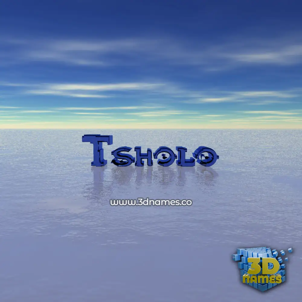 tsholo in Horizon style - 3D name wallpaper