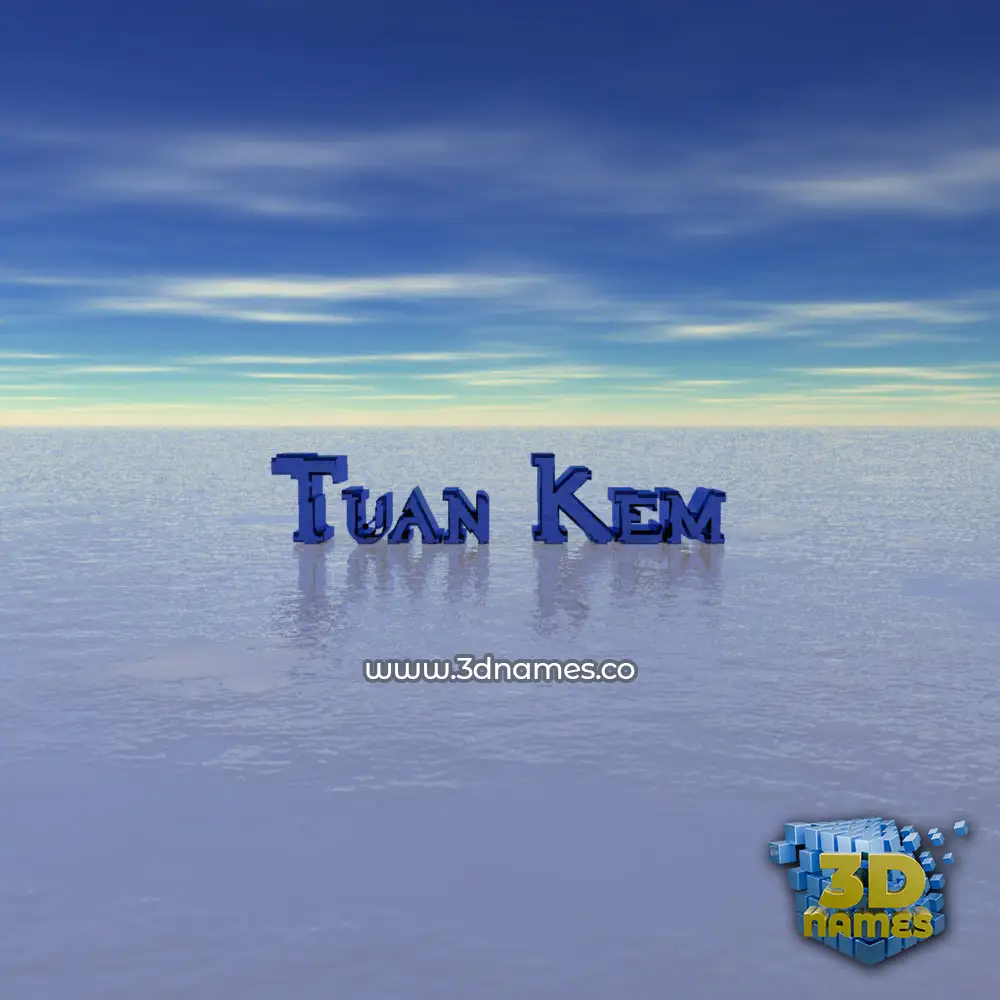 tuan kem in Horizon style - 3D name wallpaper