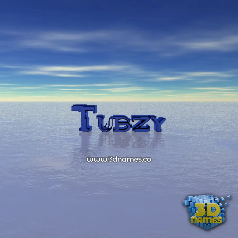 tubzy in Horizon style - 3D name wallpaper