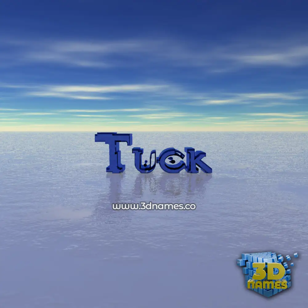 tuck in Horizon style - 3D name wallpaper