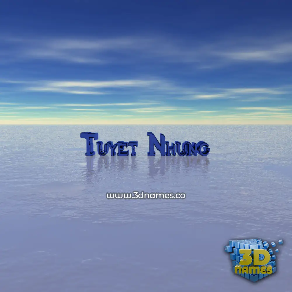 tuyet nhung in Horizon style - 3D name wallpaper
