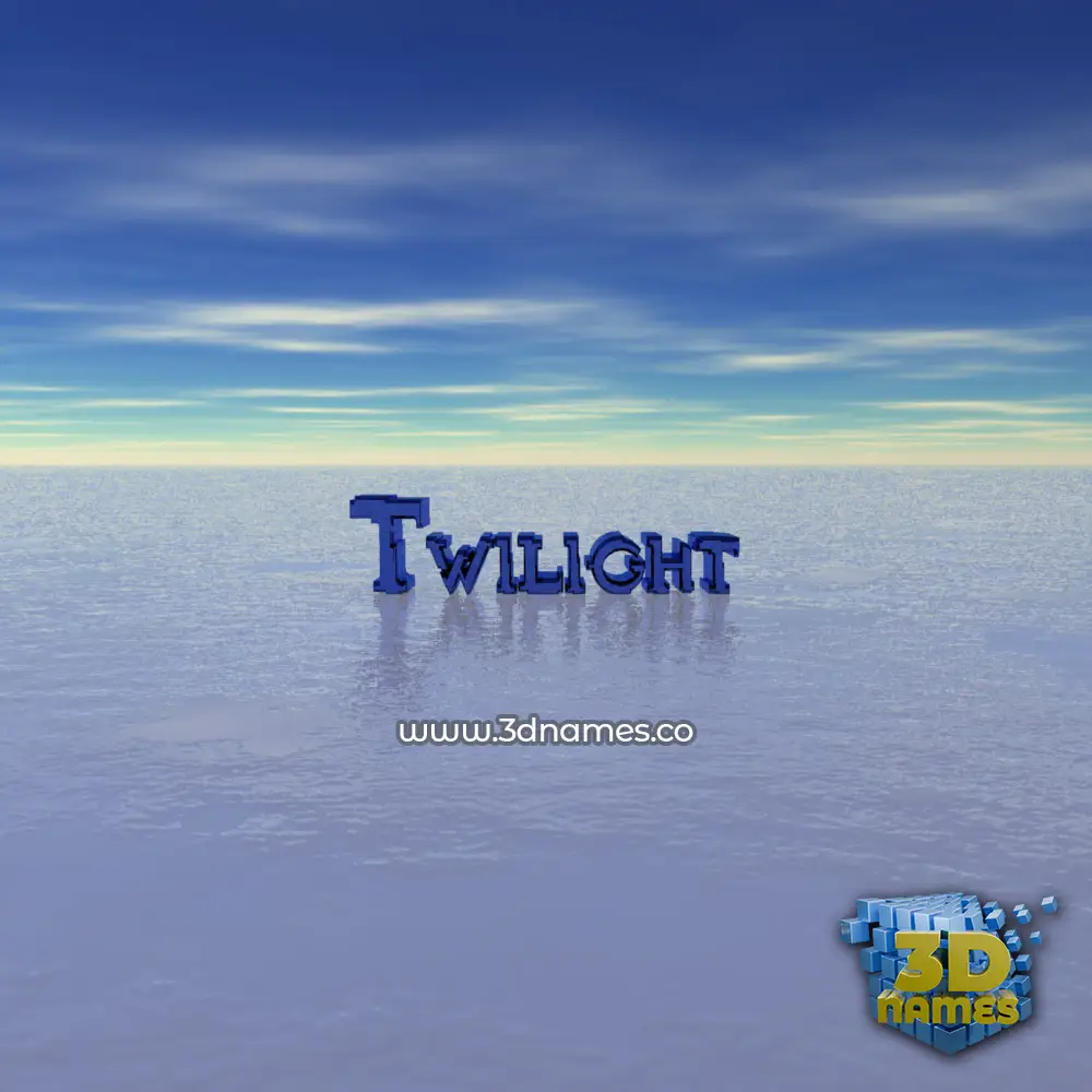 twilight in Horizon style - 3D name wallpaper