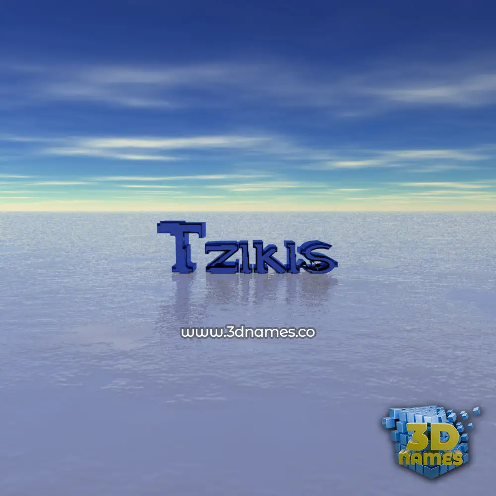 tzikis in Horizon style - 3D name wallpaper