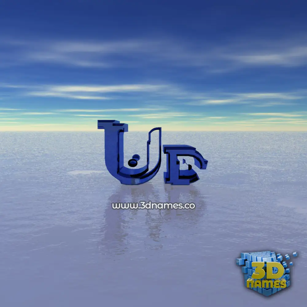 ud in Horizon style - 3D name wallpaper
