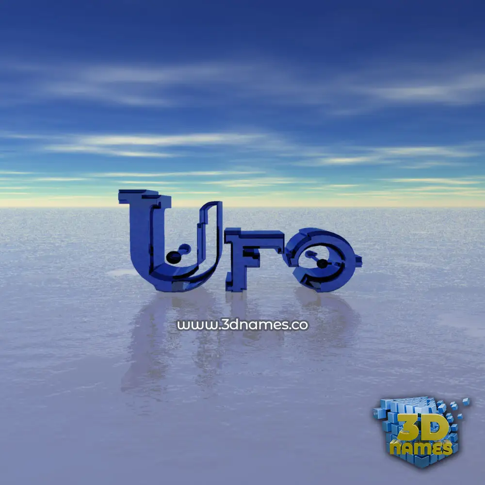 ufo in Horizon style - 3D name wallpaper