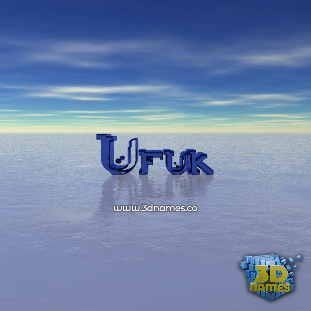 ufuk in Horizon style - 3D name wallpaper