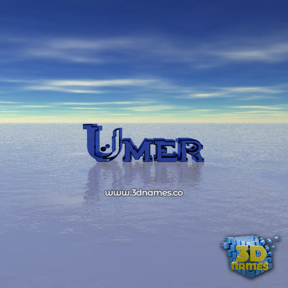 umer in Horizon style - 3D name wallpaper