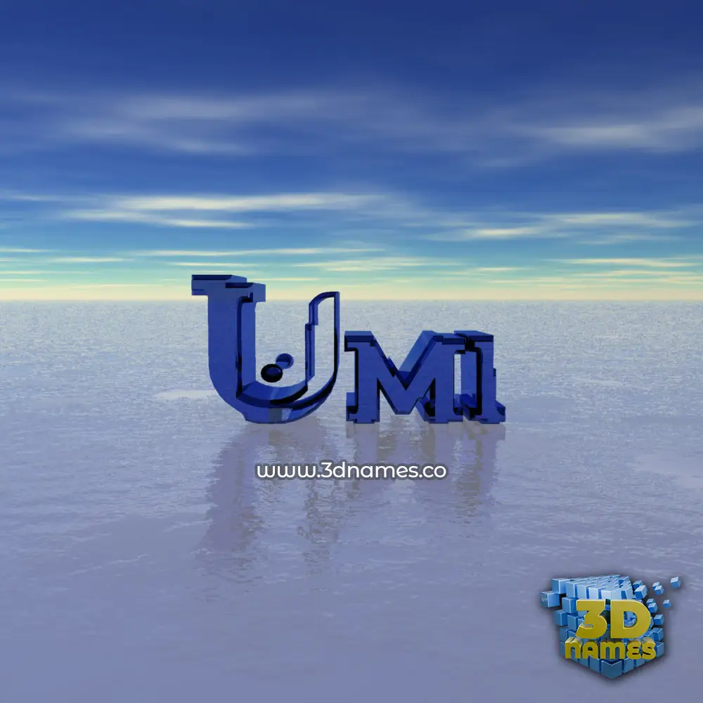 umi in Horizon style - 3D name wallpaper