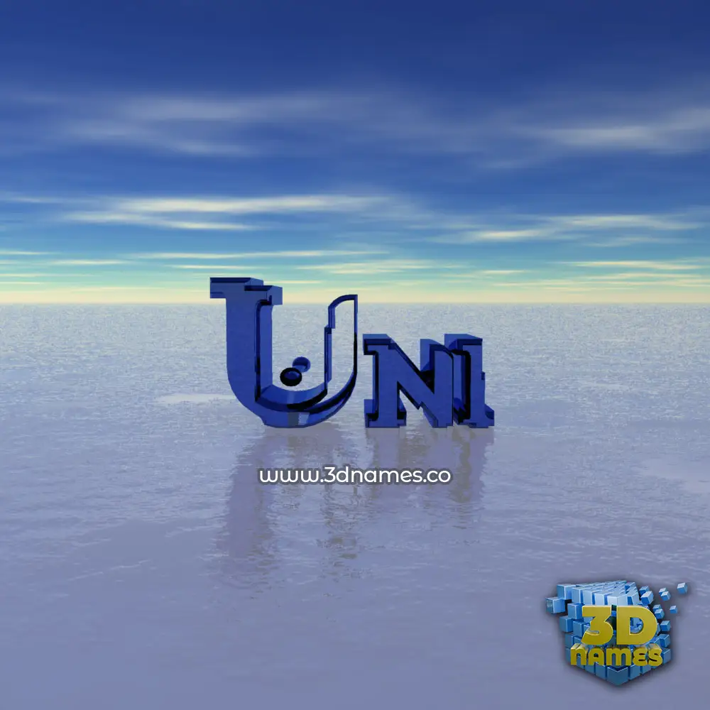 uni in Horizon style - 3D name wallpaper