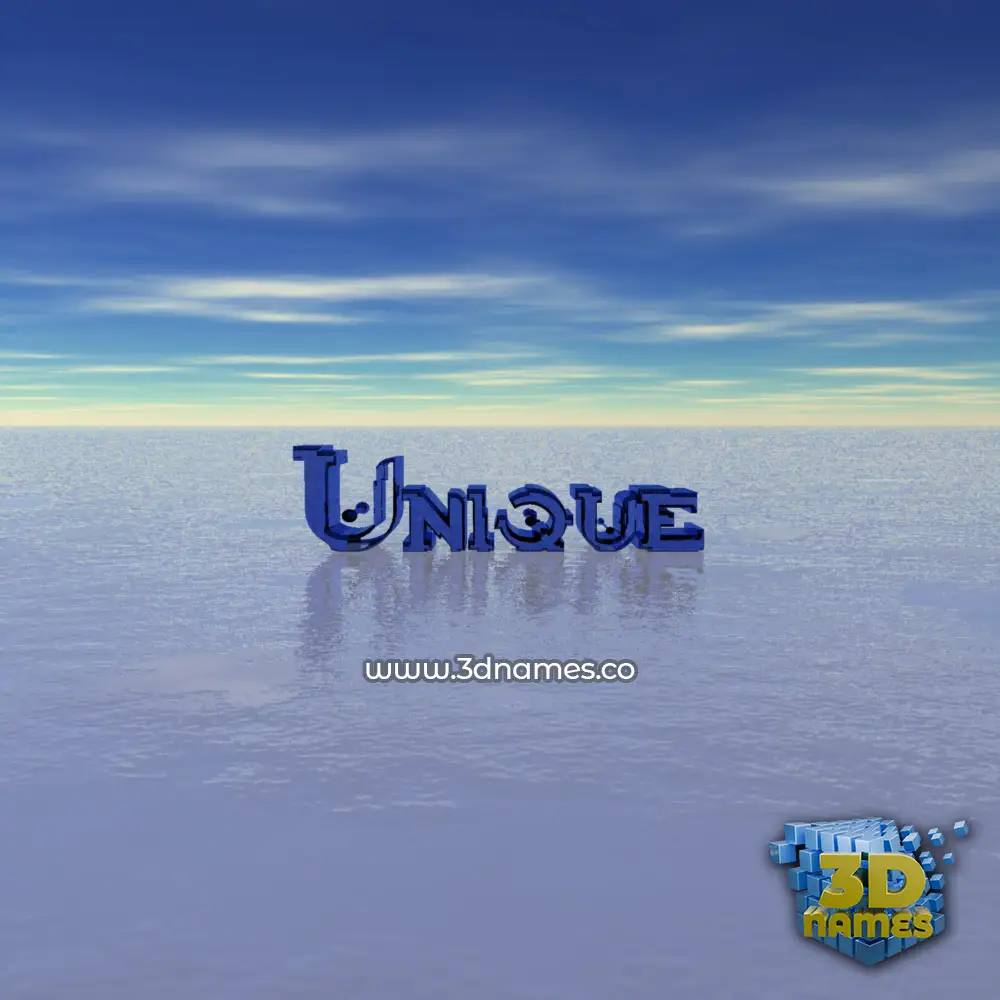 unique in Horizon style - 3D name wallpaper