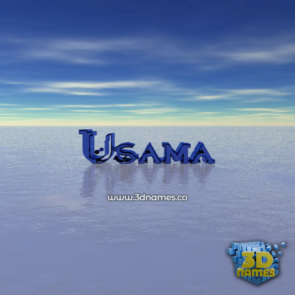 usama in Horizon style - 3D name wallpaper
