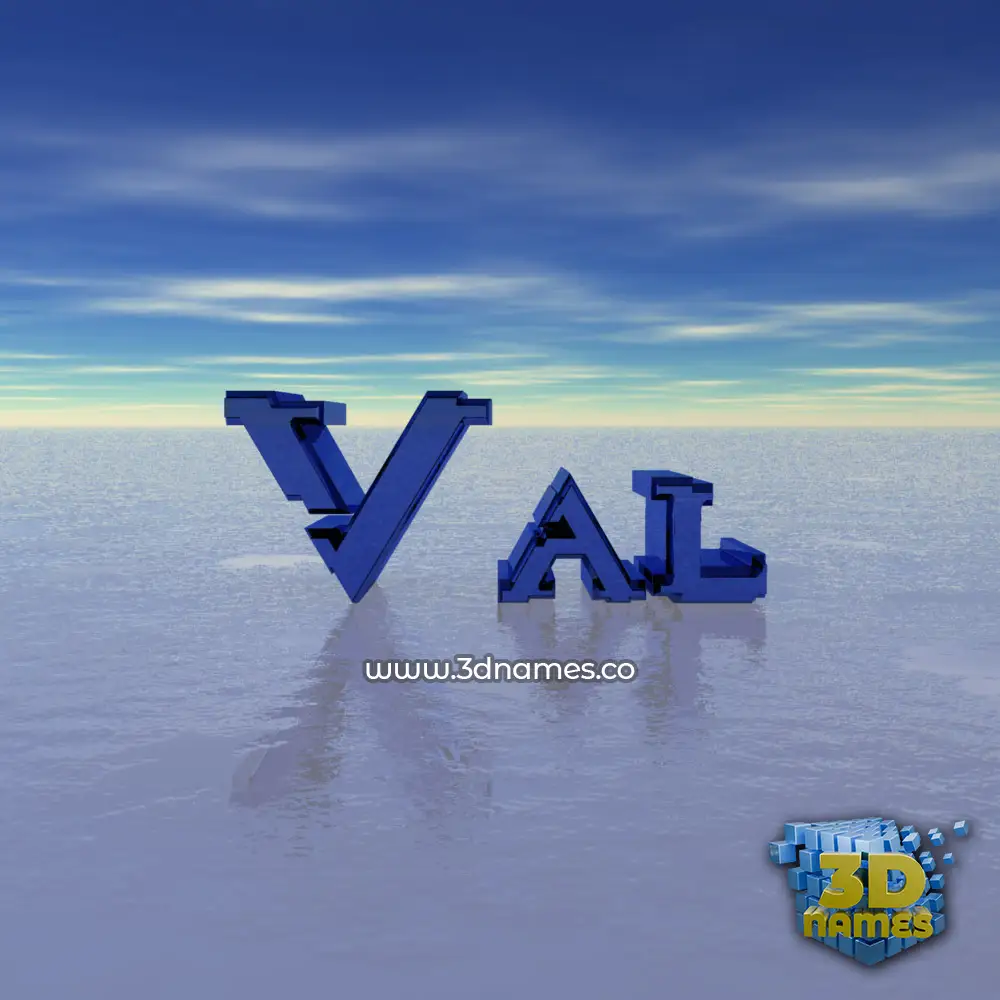 val in Horizon style - 3D name wallpaper