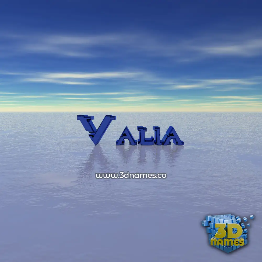 valia in Horizon style - 3D name wallpaper