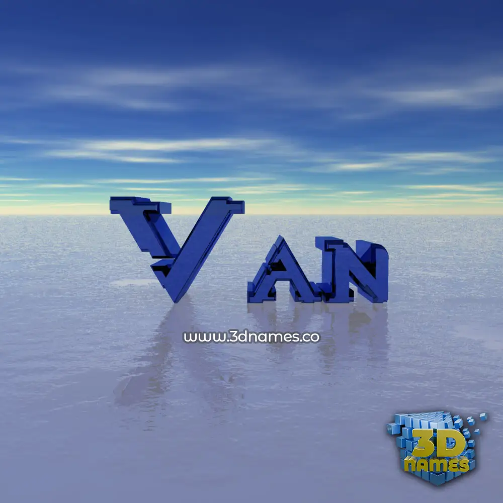 van in Horizon style - 3D name wallpaper