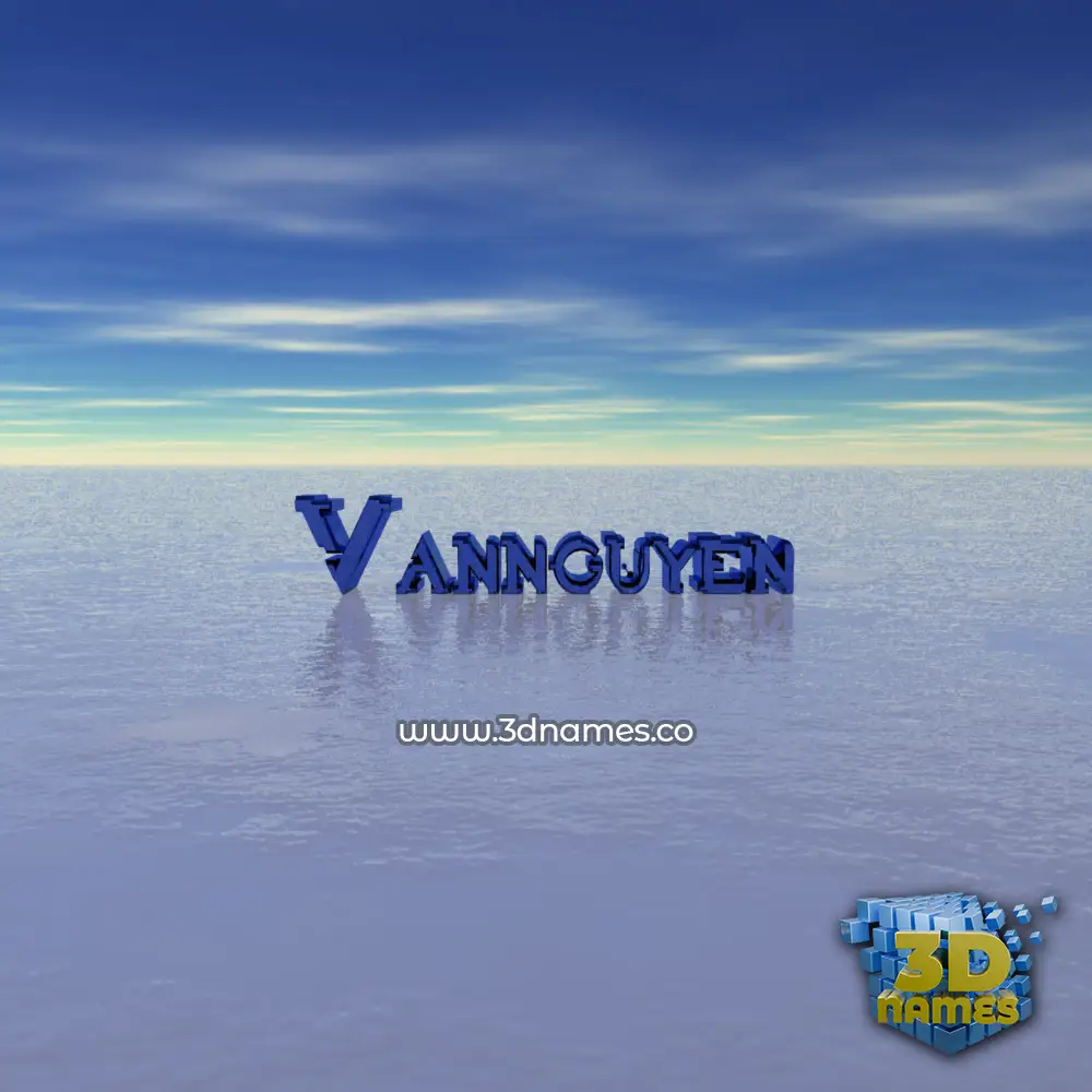 vannguyen in Horizon style - 3D name wallpaper