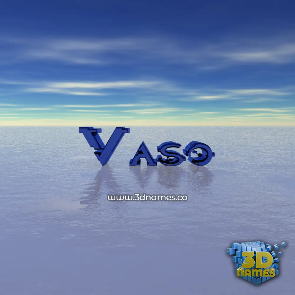 vaso in Horizon style - 3D name wallpaper