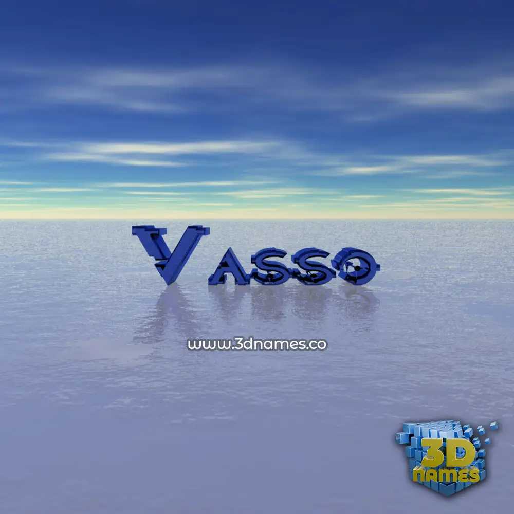 vasso in Horizon style - 3D name wallpaper