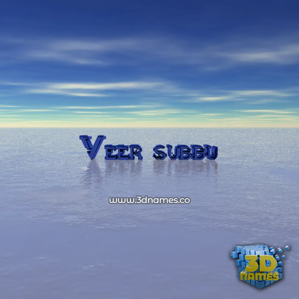 veer subbu in Horizon style - 3D name wallpaper