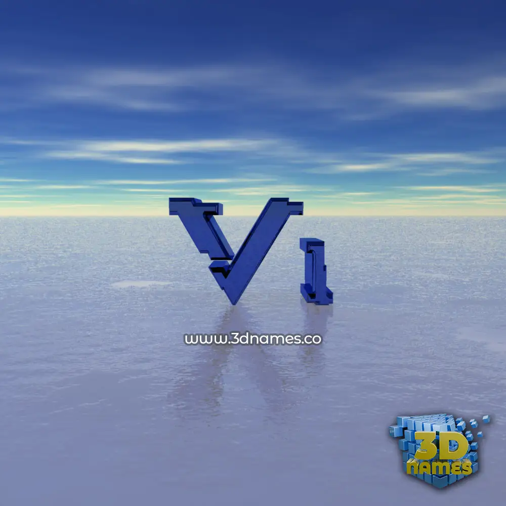 vi in Horizon style - 3D name wallpaper