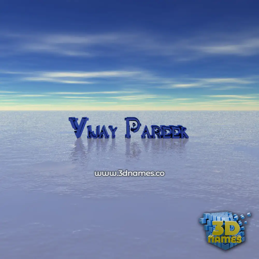 vijay pareek in Horizon style - 3D name wallpaper