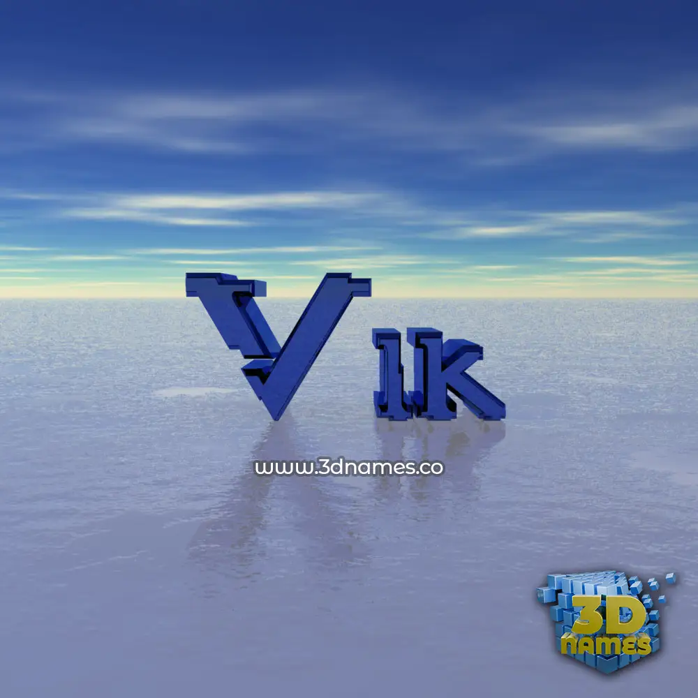 vik in Horizon style - 3D name wallpaper