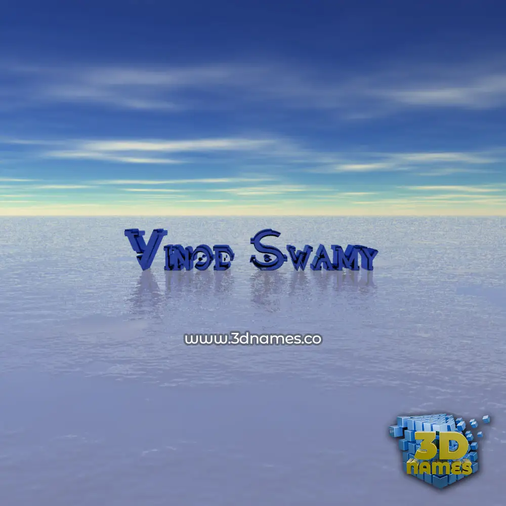 vinod swamy in Horizon style - 3D name wallpaper