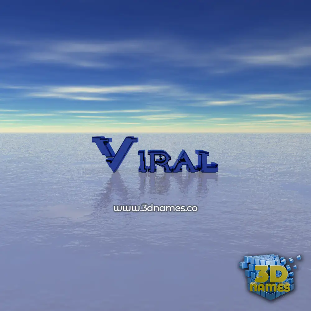 viral in Horizon style - 3D name wallpaper
