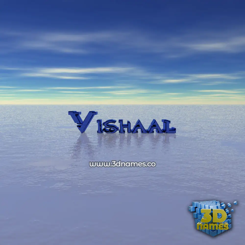 vishaal in Horizon style - 3D name wallpaper