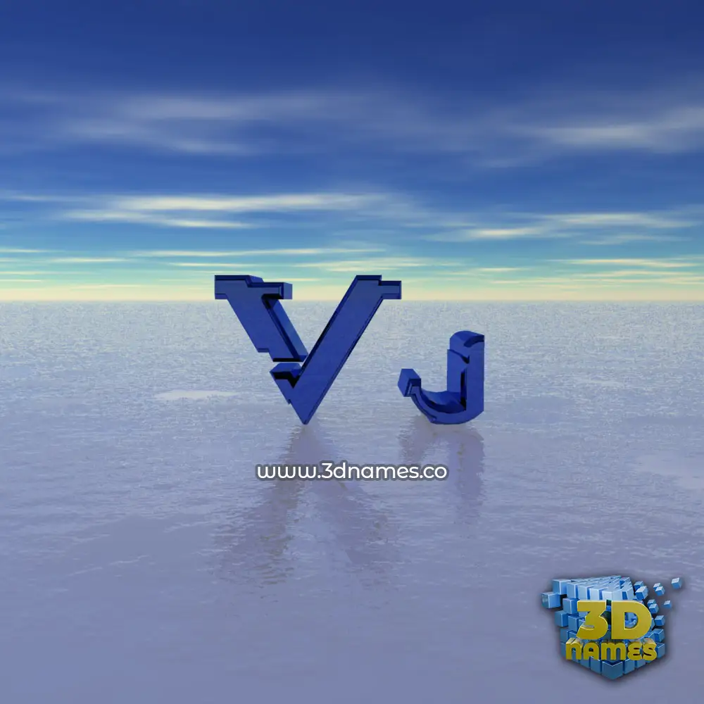 vj in Horizon style - 3D name wallpaper