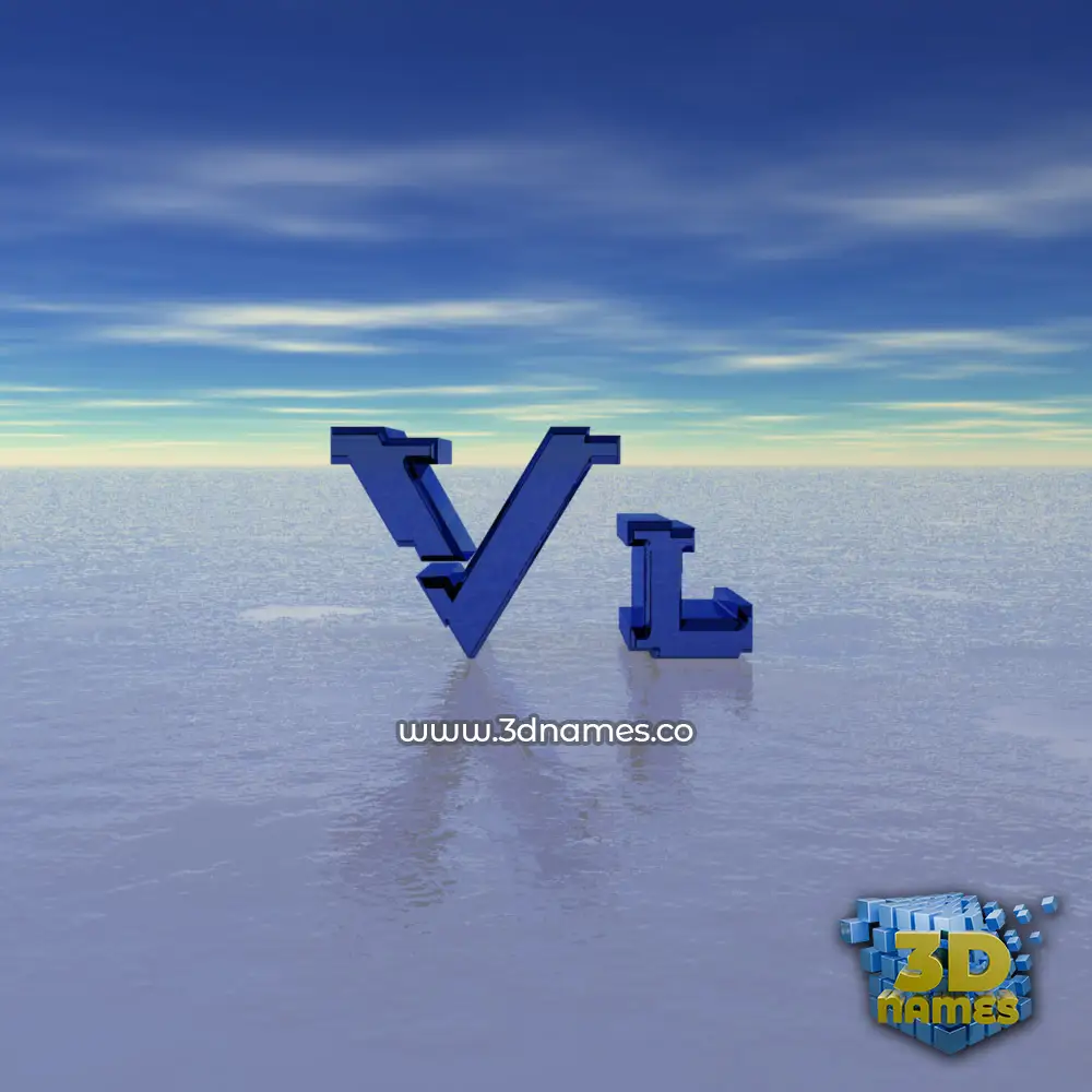 vl in Horizon style - 3D name wallpaper