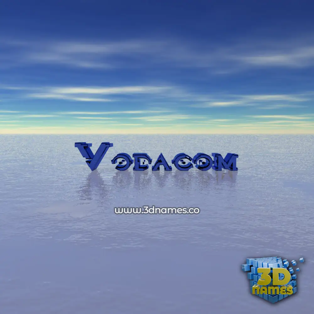 vodacom in Horizon style - 3D name wallpaper