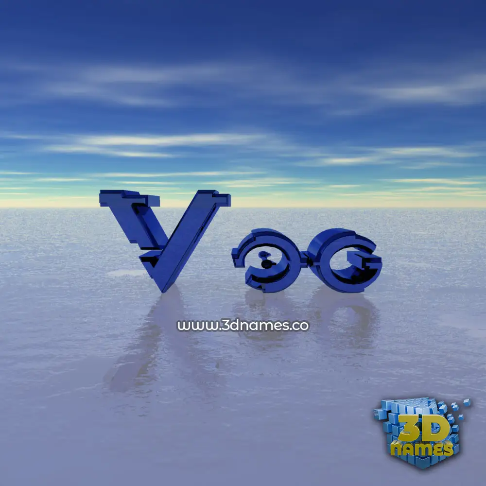vog in Horizon style - 3D name wallpaper