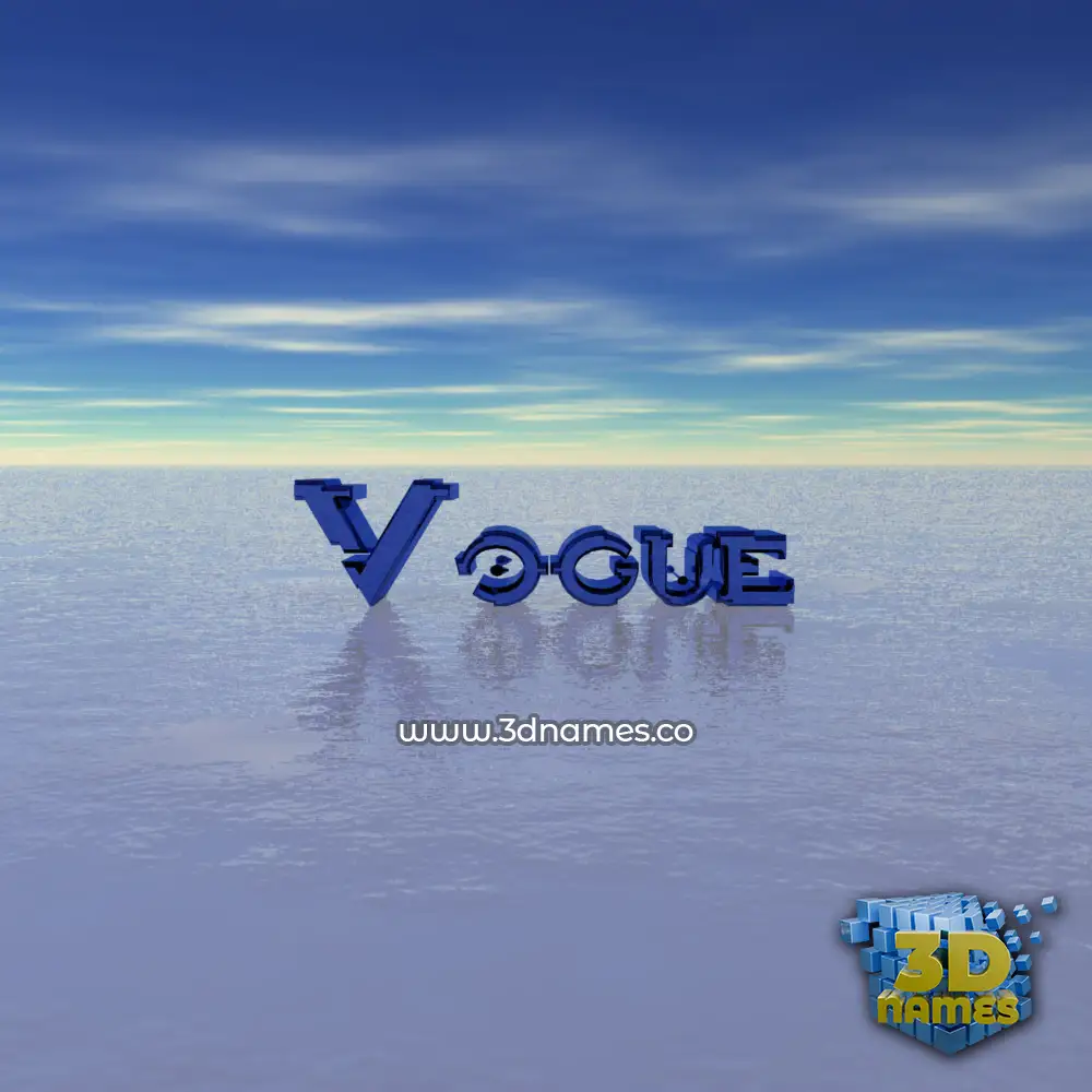vogue in Horizon style - 3D name wallpaper