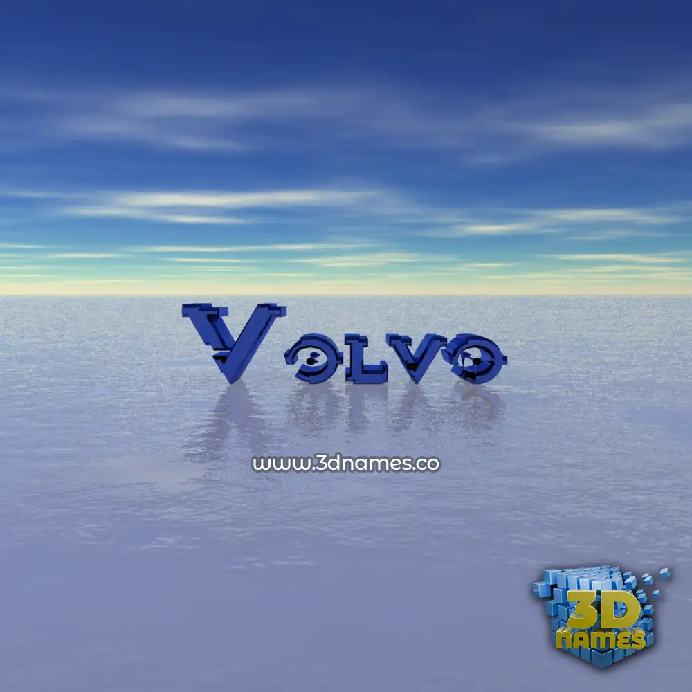 volvo in Horizon style - 3D name wallpaper