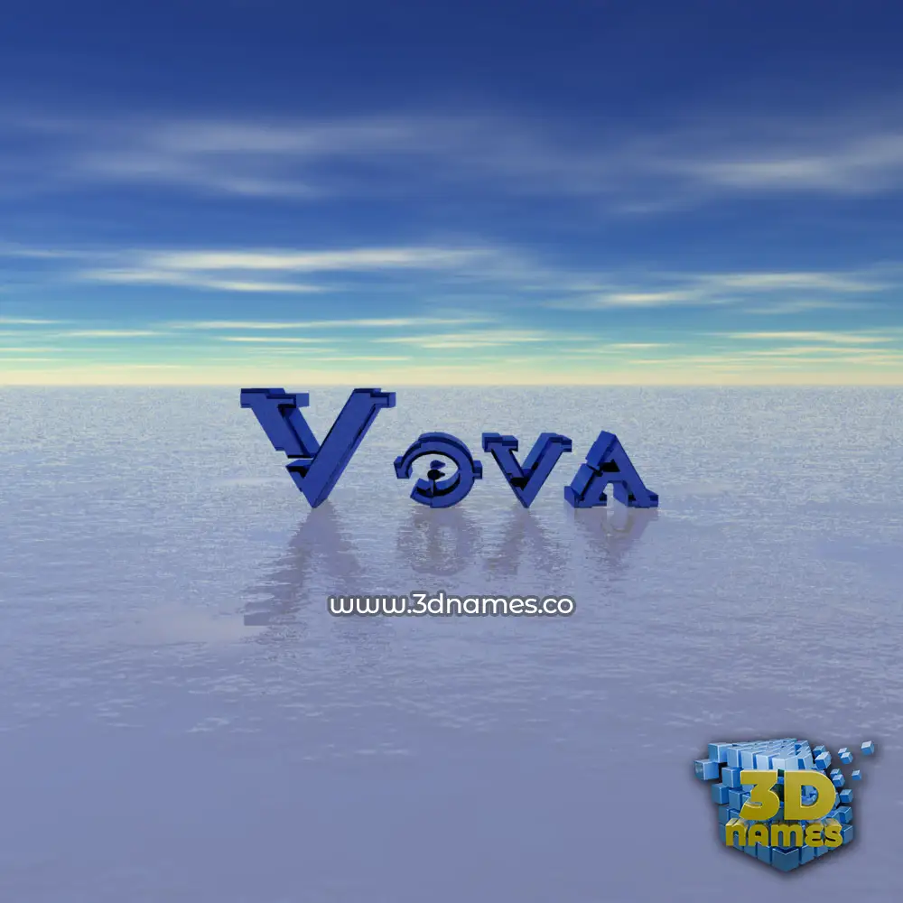 vova in Horizon style - 3D name wallpaper