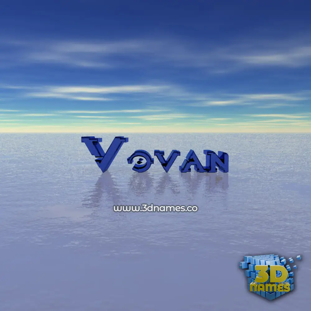 vovan in Horizon style - 3D name wallpaper