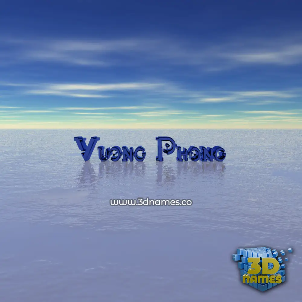 vuong phong in Horizon style - 3D name wallpaper