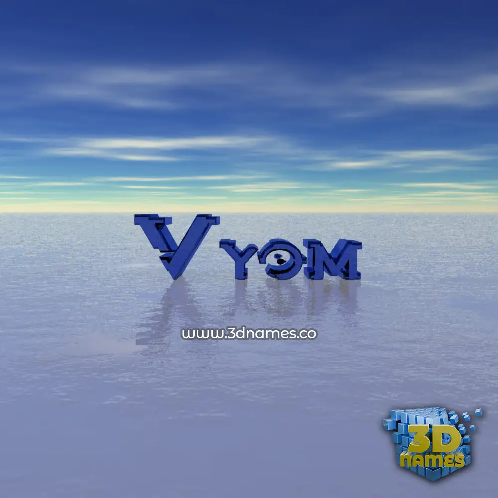 vyom in Horizon style - 3D name wallpaper