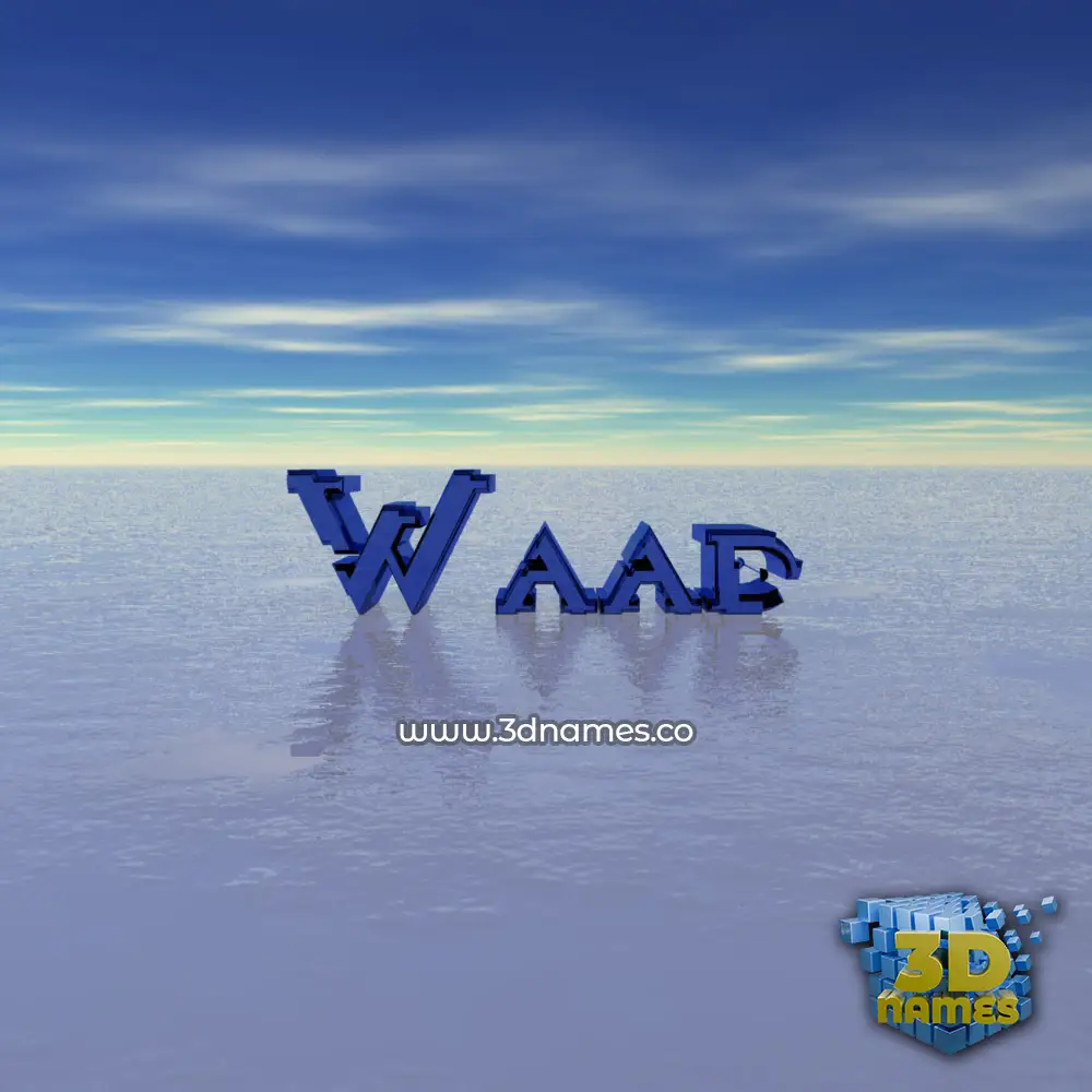 waad in Horizon style - 3D name wallpaper