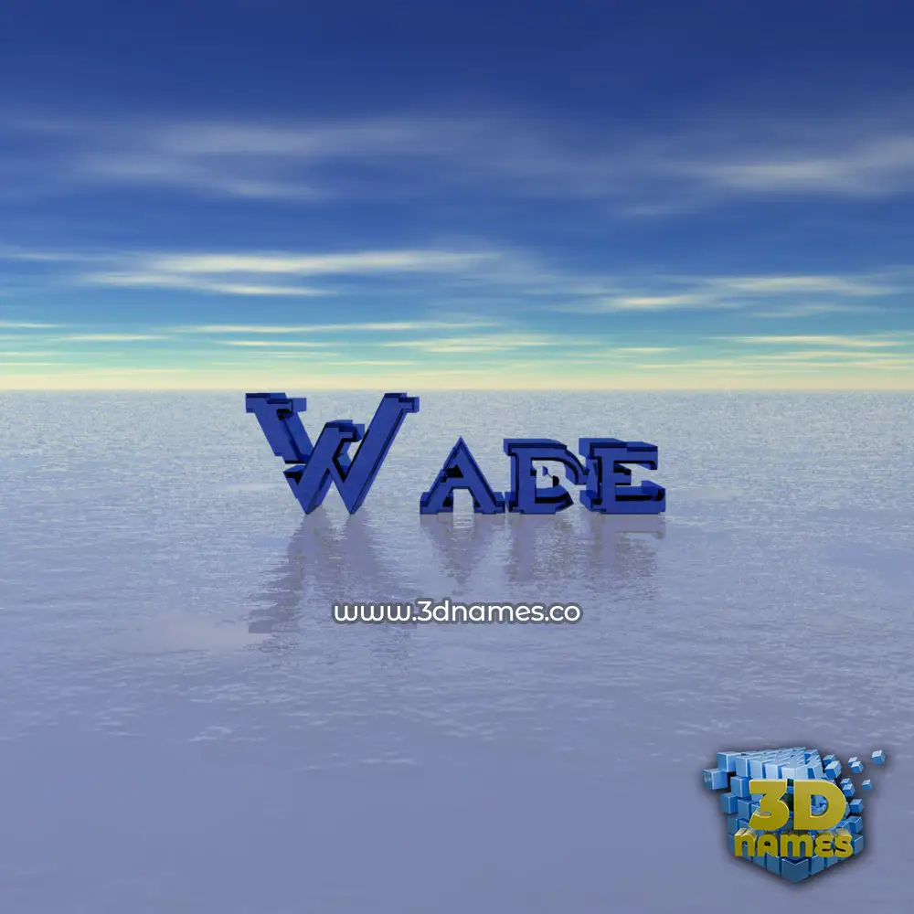 wade in Horizon style - 3D name wallpaper