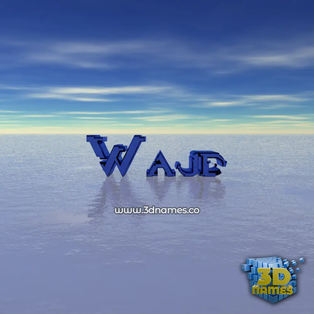 wajd in Horizon style - 3D name wallpaper