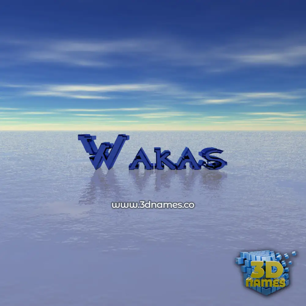 wakas in Horizon style - 3D name wallpaper
