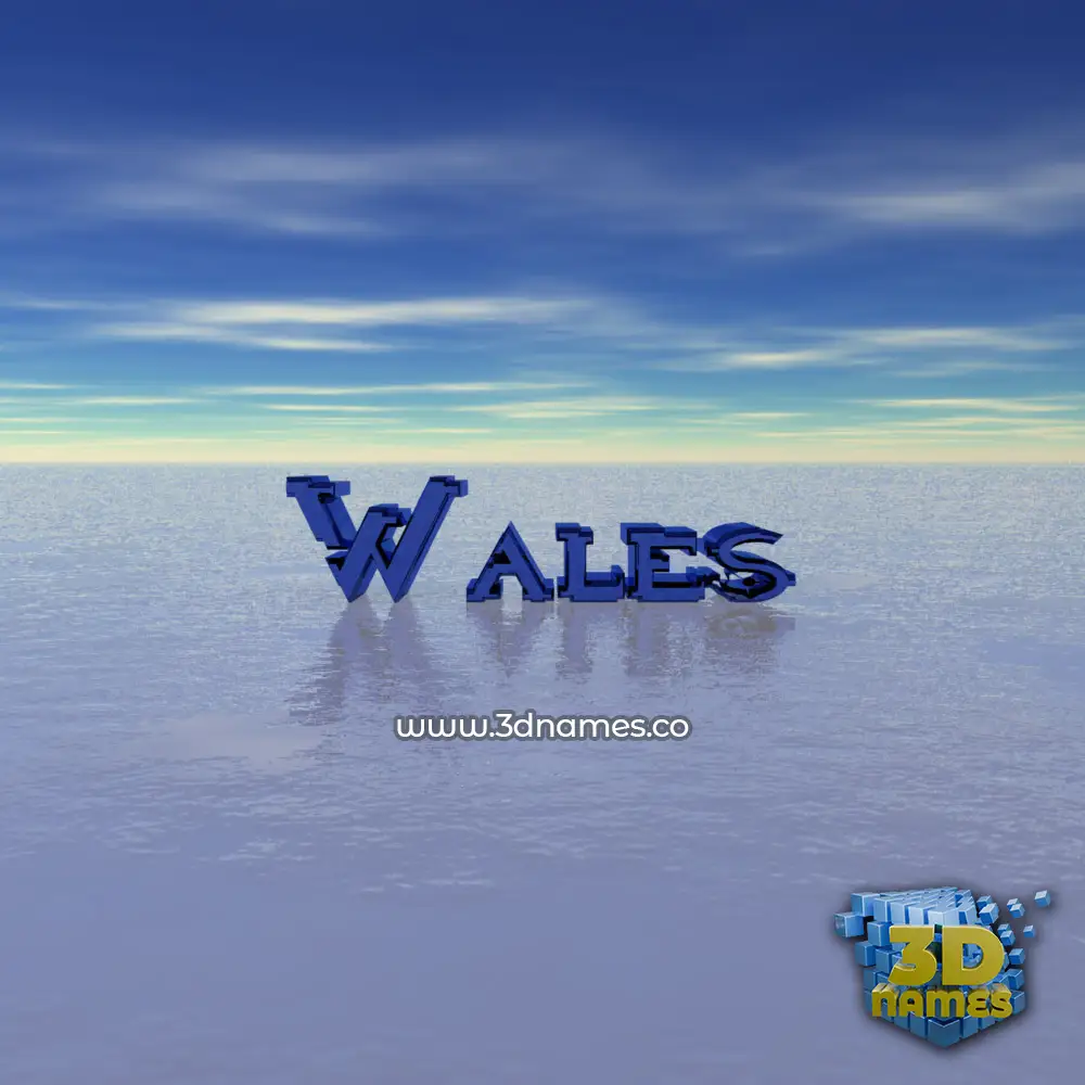 wales in Horizon style - 3D name wallpaper