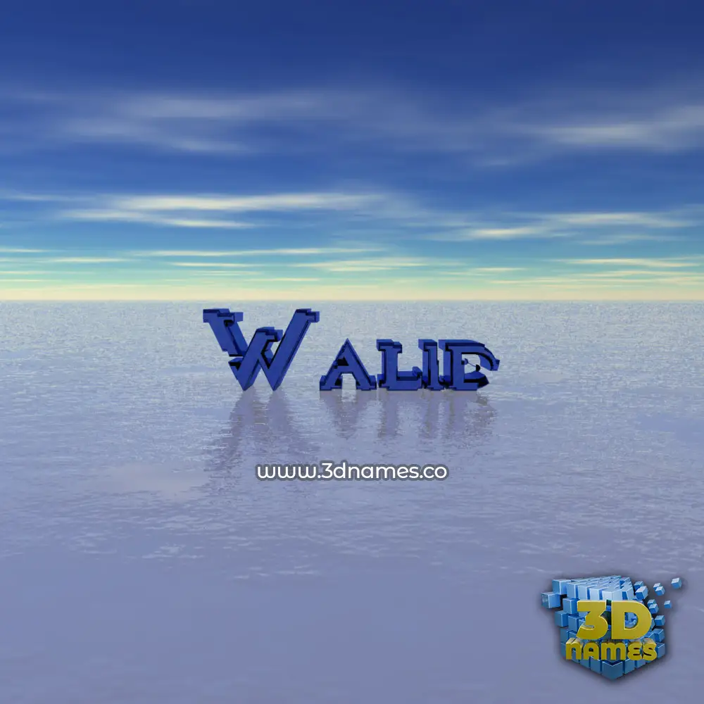 walid in Horizon style - 3D name wallpaper
