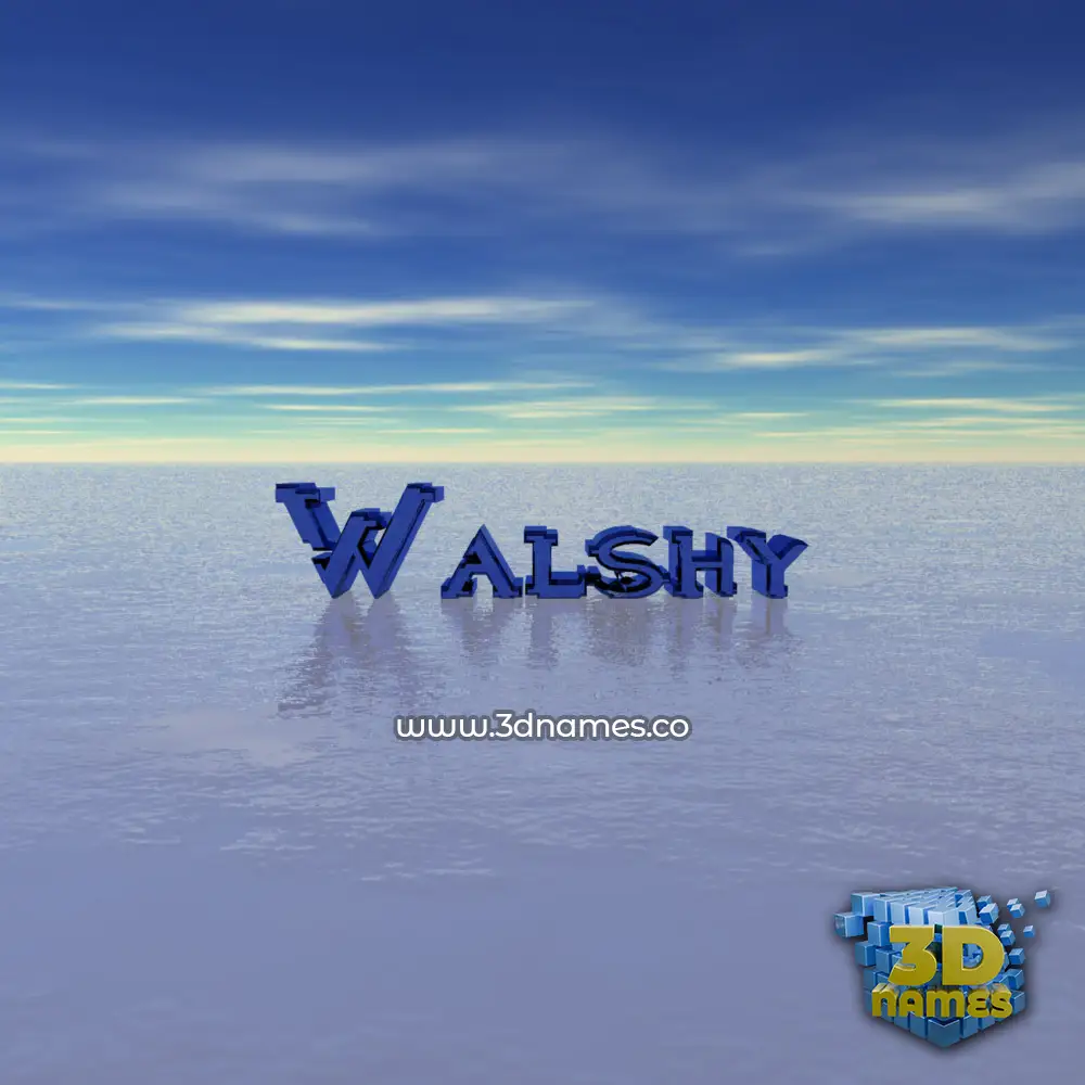 walshy in Horizon style - 3D name wallpaper