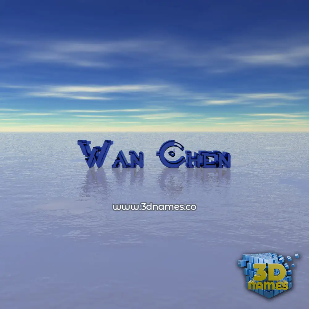 wan chen in Horizon style - 3D name wallpaper