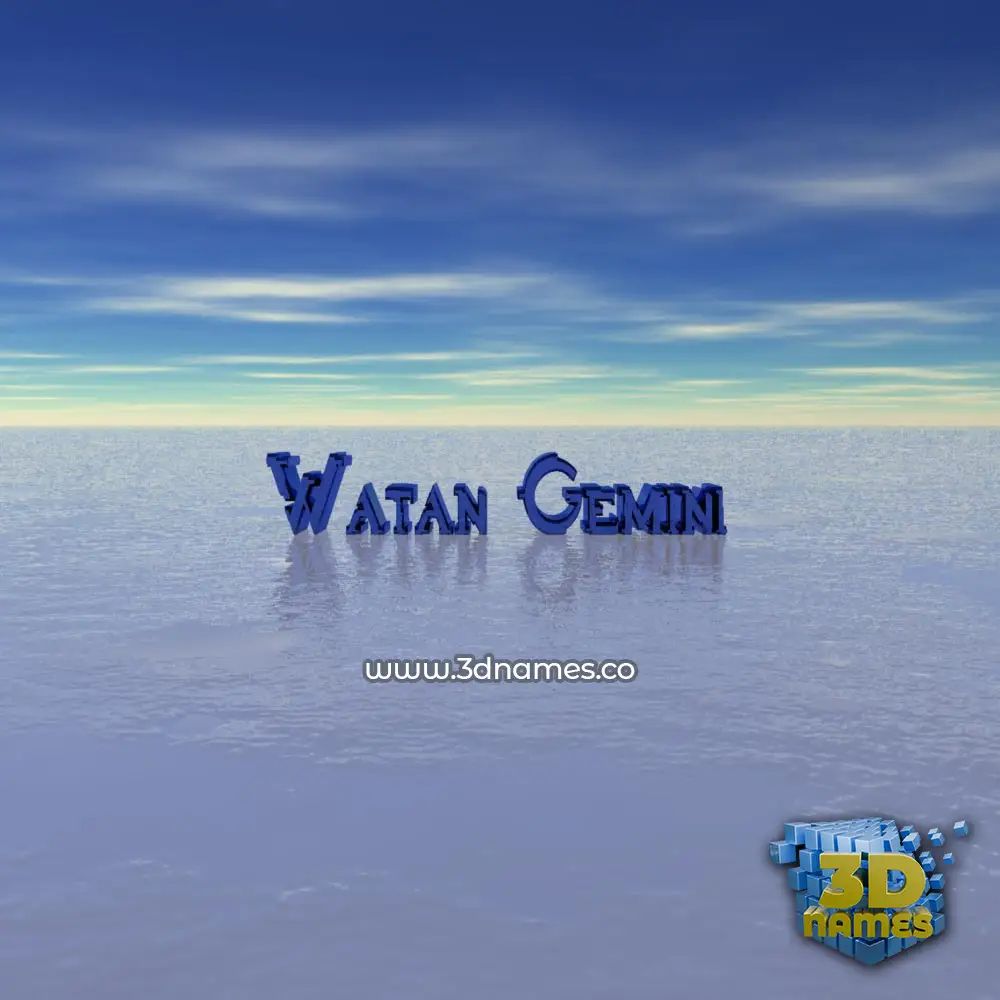 watan gemini in Horizon style - 3D name wallpaper