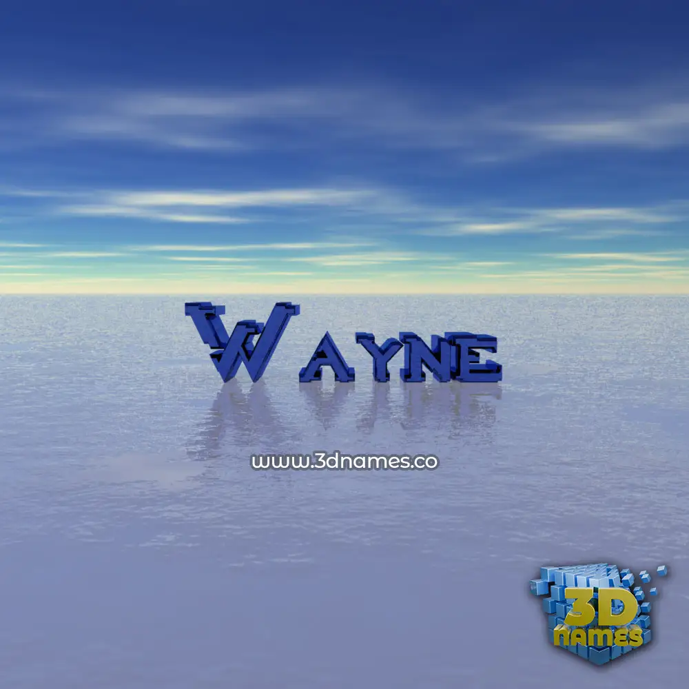 wayne in Horizon style - 3D name wallpaper
